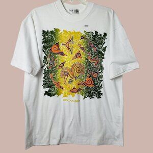 Guy Soda Original Vtg Graphic T-Shirt With Vibrant Artistic Design white Large